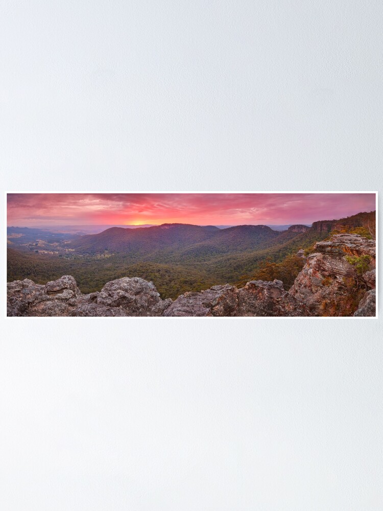 Thumbnail 1 of 3, Poster, Sunset Rock Lookout, Mount Victoria, New South Wales, Australia designed and sold by Chockstone.
