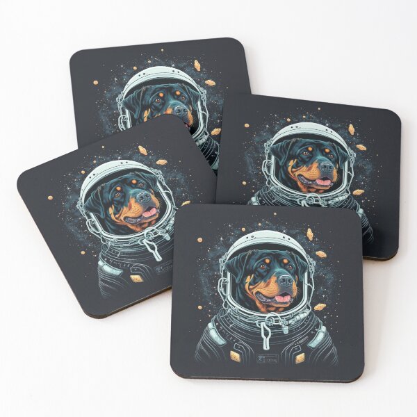 Item preview, Rottweiler Dog Astronaut in Space designed and sold by SynthOasis.