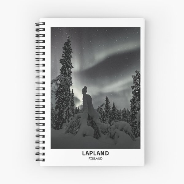 Item preview, Lapland Finland Northern Lights Dorm Room Essentials Minimalist Poster Design  designed and sold by SirajDecors.
