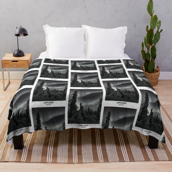 Item preview, Lapland Finland Northern Lights Dorm Room Essentials Minimalist Poster Design  designed and sold by SirajDecors.