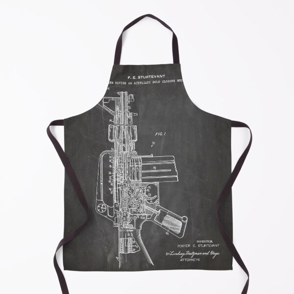 Item preview, M16 Rifle Patent - Military Rifle Art - Black Chalkboard designed and sold by patentpress.