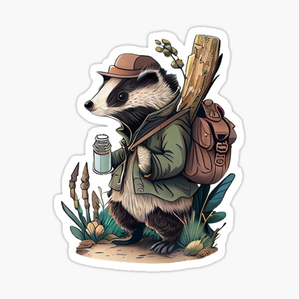 Adventure Badger Two Sticker