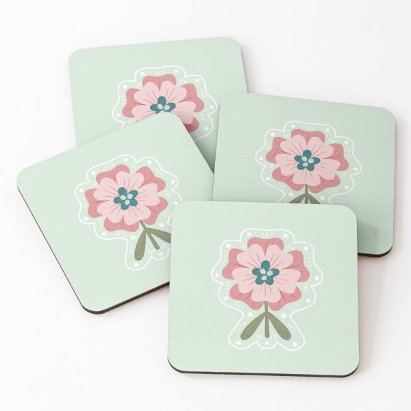 Item preview, Modern Pink and Mint Flower Design designed and sold by PaperRain.
