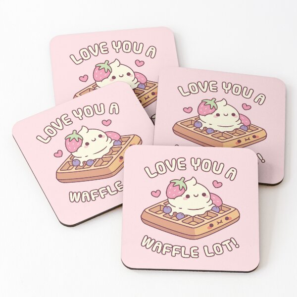 Item preview, Cute Waffle And Ice Cream Love You A Waffle Lot Pun designed and sold by rustydoodle.