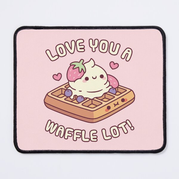 Item preview, Cute Waffle And Ice Cream Love You A Waffle Lot Pun designed and sold by rustydoodle.