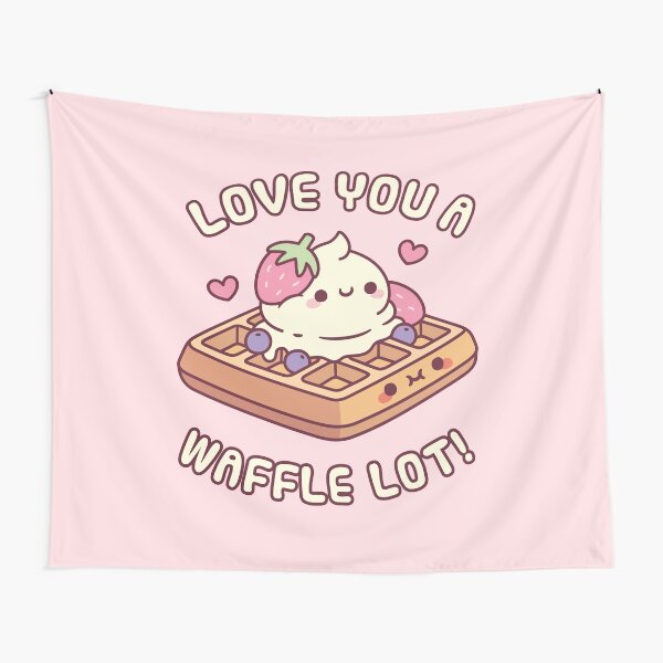 Item preview, Cute Waffle And Ice Cream Love You A Waffle Lot Pun designed and sold by rustydoodle.