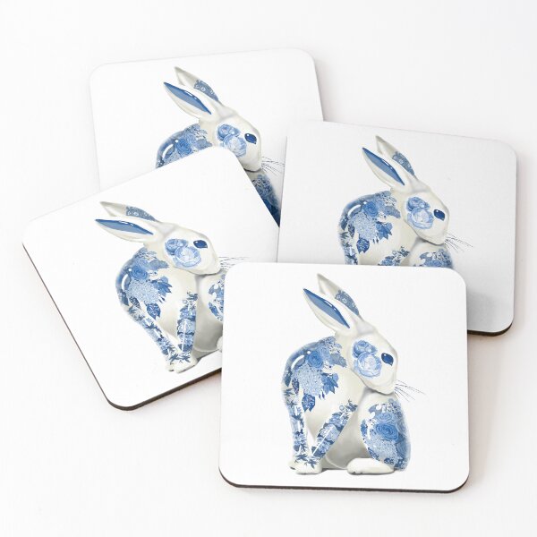 Item preview, Rabbit is Rich (Chinoiserie Porcelain Rabbit) designed and sold by fuzzytooth.
