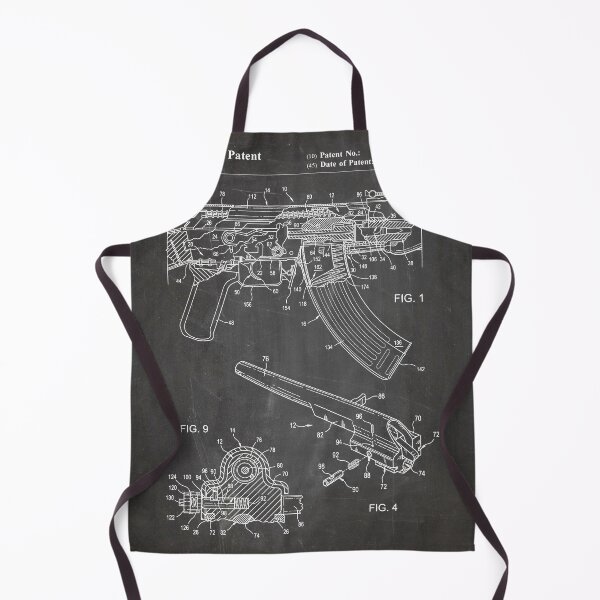 Item preview, Ak-47 Rifle Patent - Ak-47 Firing Mechanism Art - Black Chalkboard designed and sold by patentpress.