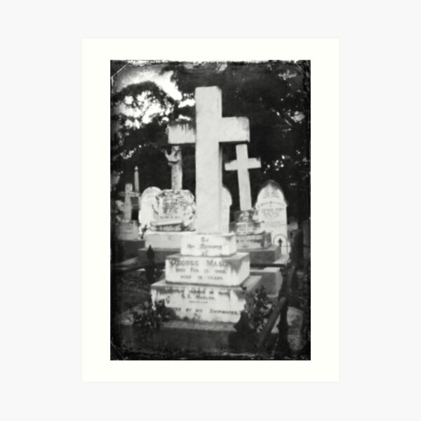 Graveyard Adornment #51 - Pinhole Photography on DSLR Art Print