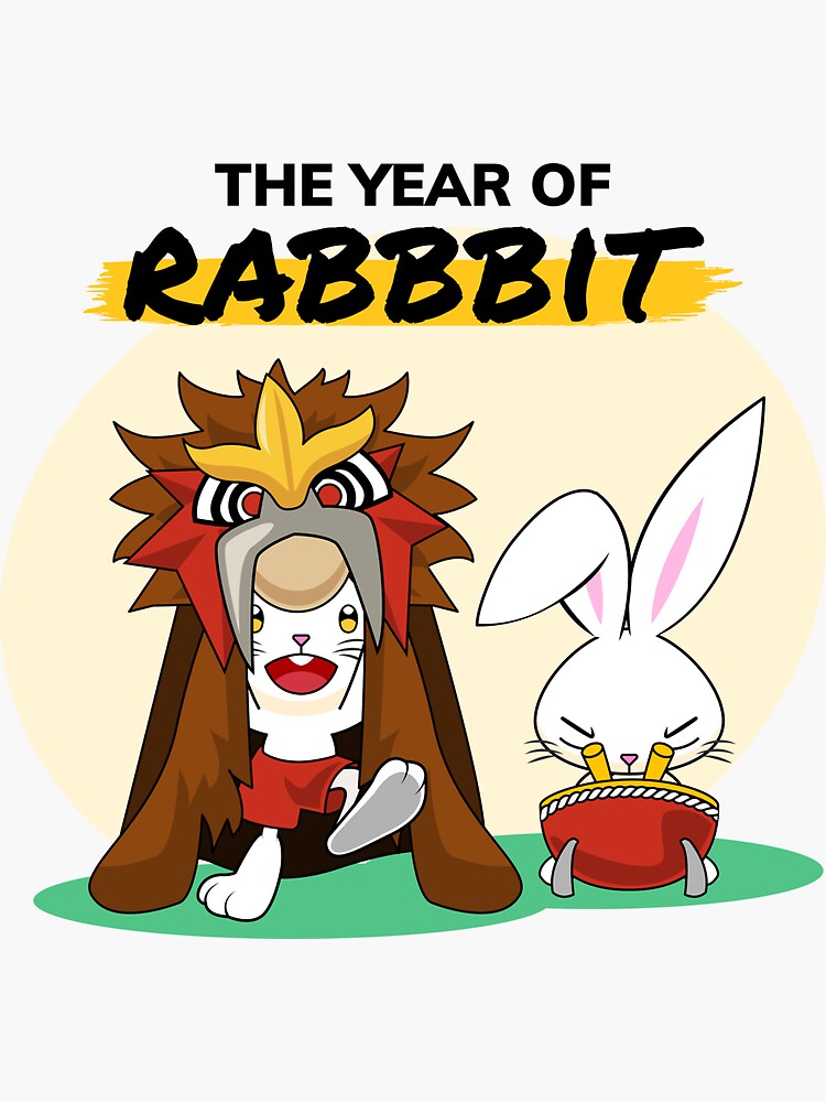 the-lunar-new-year-2023-year-of-rabbit-sticker-for-sale-by-ashlieau