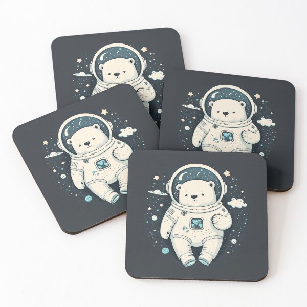 Item preview, Polar Bear Astronaut in Space designed and sold by SynthOasis.