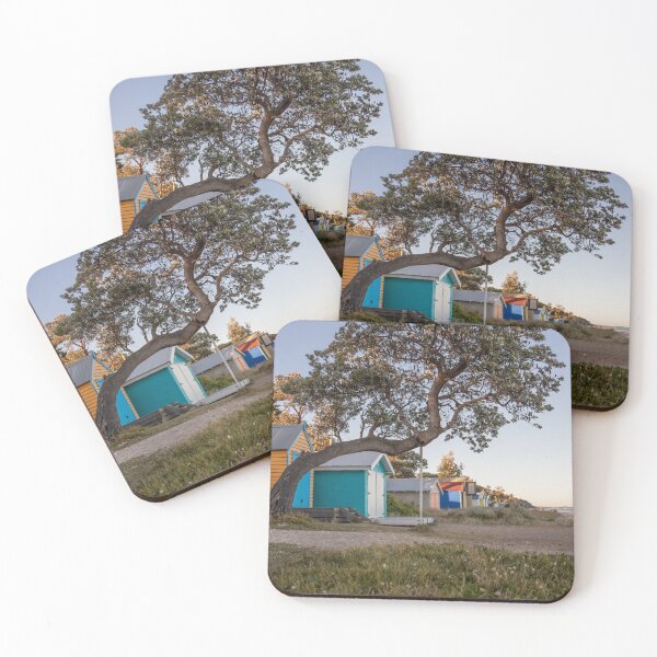 Item preview, Dromana Boat Sheds and Banksia Tree, Mornington Peninsula, Victoria, Australia designed and sold by Vicki Walsh.