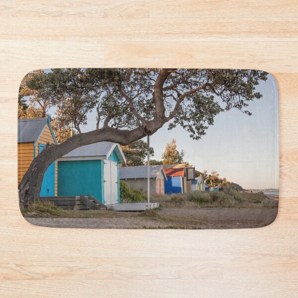 Item preview, Dromana Boat Sheds and Banksia Tree, Mornington Peninsula, Victoria, Australia designed and sold by Vicki Walsh.