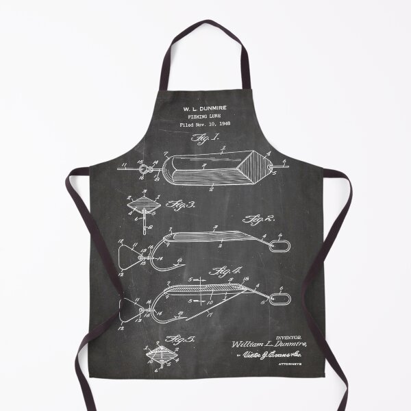 Item preview, Fishing Lure Patent - Fisherman Art - Black Chalkboard designed and sold by patentpress.