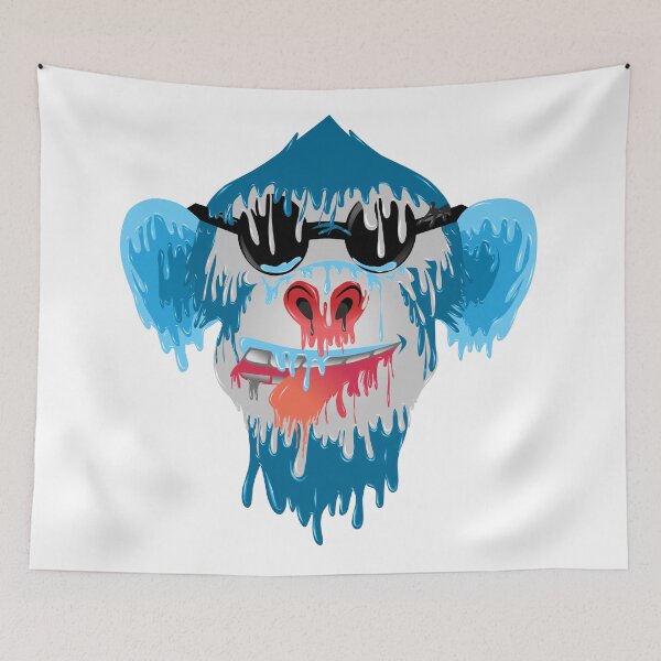 Item preview, Blue monkey grime art designed and sold by AmsaOza.