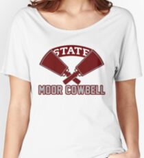 Joe Moorhead Moor Cowbell Hail State Mississippi State Football Women's Relaxed Fit T-Shirt