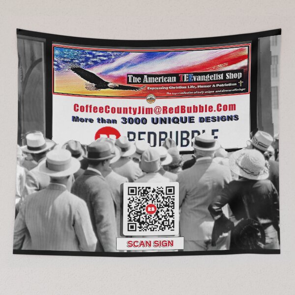 Item preview, RETRO AMERICAN TEEVANGELIST BILLBOARD VINTAGE AD DESIGN designed and sold by THE AMERICAN TEEVANGELIST.