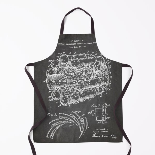 Item preview, Airplane Jet Engine Patent - Airline Engine Art - Black Chalkboard designed and sold by patentpress.