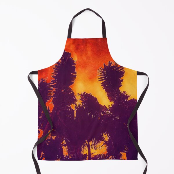Item preview, Apocalypse Palms Meeting - Personification Biophilia 2 of 4 - Orange and Yellow Sky - Dark Purple Trees designed and sold by Beachy.