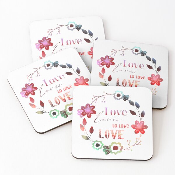 Item preview, Love Affair Love Loves to Love Love literary quote ombre flowers designed and sold by sandpaperdaisy.
