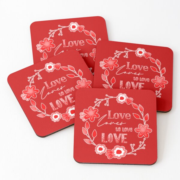 Item preview, Love Affair Love Loves to Love Love literary quote red flowers designed and sold by sandpaperdaisy.