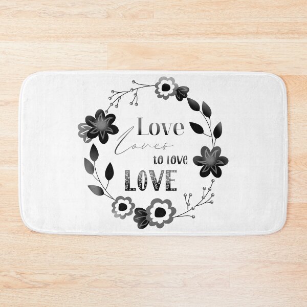 Item preview, Love Affair Love Loves to Love Love literary quote monochrome flowers designed and sold by sandpaperdaisy.