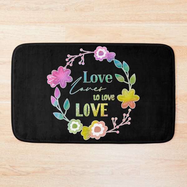 Item preview, Love Affair Love Loves to Love Love literary quote neon rainbow flowers designed and sold by sandpaperdaisy.