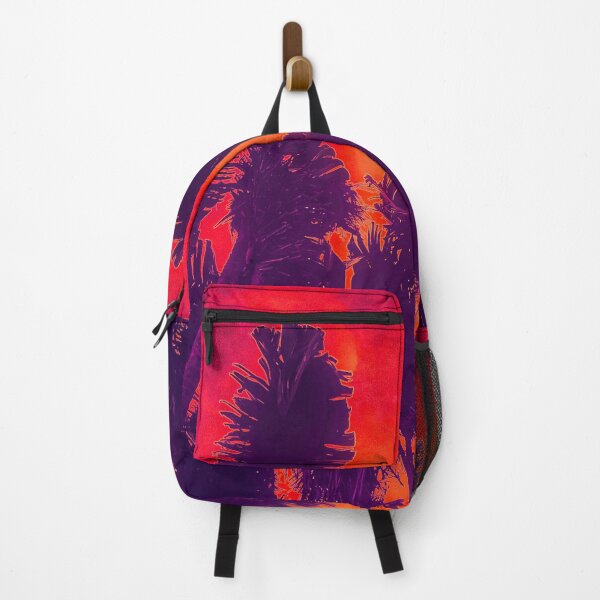 Item preview, Apocalypse Palms Meeting - Personification Biophilia 3 of 4 - Magenta and Scarlet Sky - Dark Purple Trees designed and sold by Beachy.