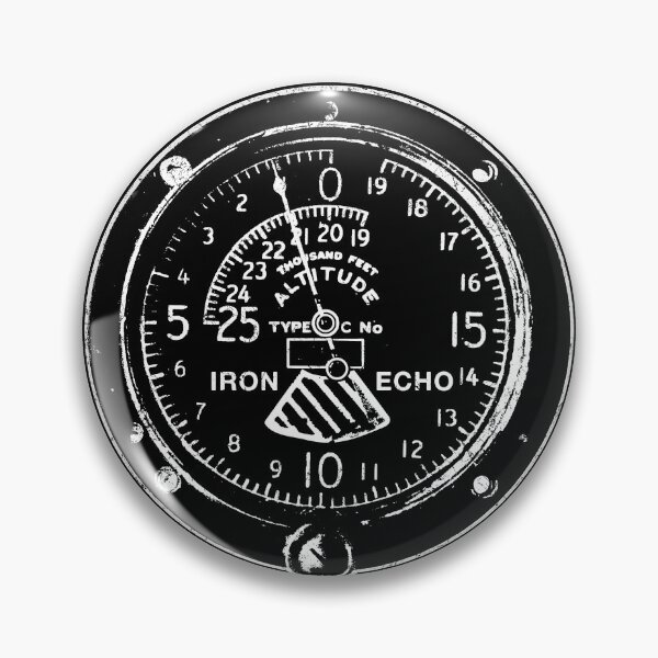 Item preview, General Aviation Private Pilot Retro Airplane Altimeter  designed and sold by IronEcho.