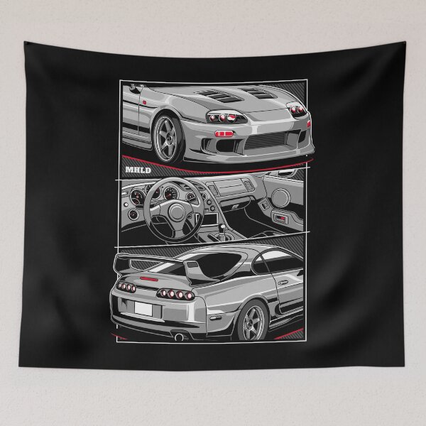 Item preview, Toyota Supra Comic Style Drawing designed and sold by mohalldi.