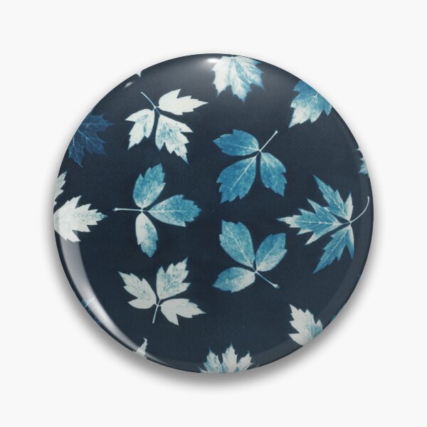 Item preview, Spring Leaves Mandala Cyanotype designed and sold by leafandberryart.
