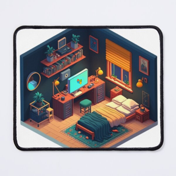Item preview, Pixel Art Cozy Bedroom designed and sold by SilverAndGolden.