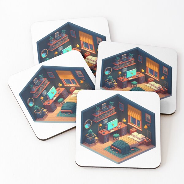 Item preview, Pixel Art Cozy Bedroom designed and sold by SilverAndGolden.