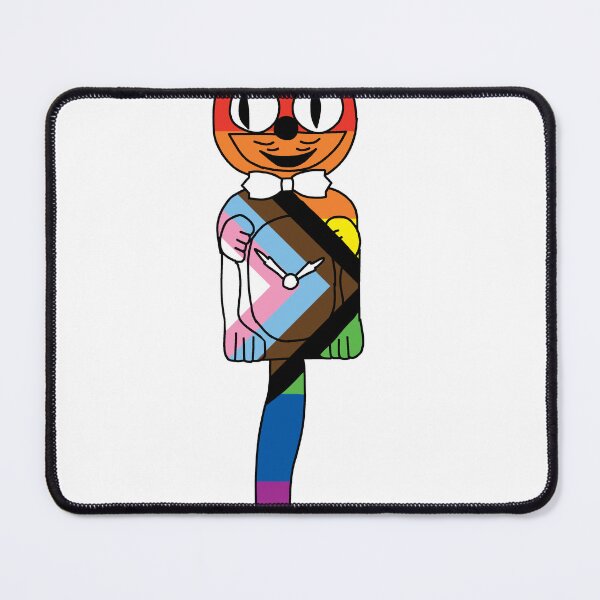 Item preview, progress pride flag cat clock designed and sold by sproutsofart.