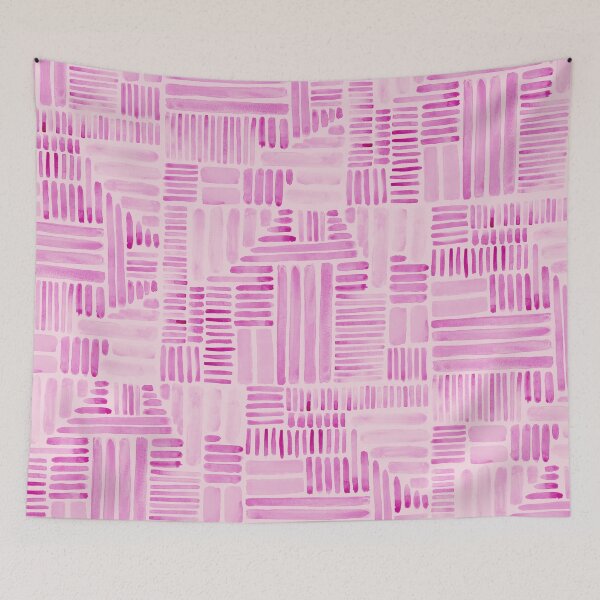 Item preview, Hight Rise Watercolor Pink Stripe Pattern designed and sold by Dizzywonders.