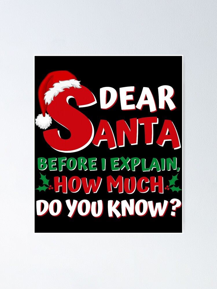 Dear Santa She Did It Funny Christmas Quote Small Christmas Stocking