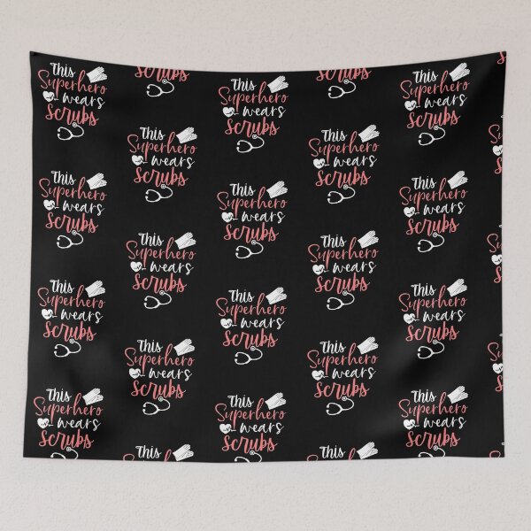 Item preview, This Superhero Wears Scrubs designed and sold by FanityPrints.
