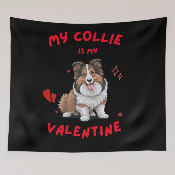 Item preview, COLLIE IS MY VALENTINE Midjourney AI Artwork designed and sold by davidjulie.