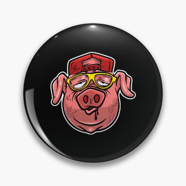 Item preview, Funny Cute Tattooed Pig Face designed and sold by Teeleo.