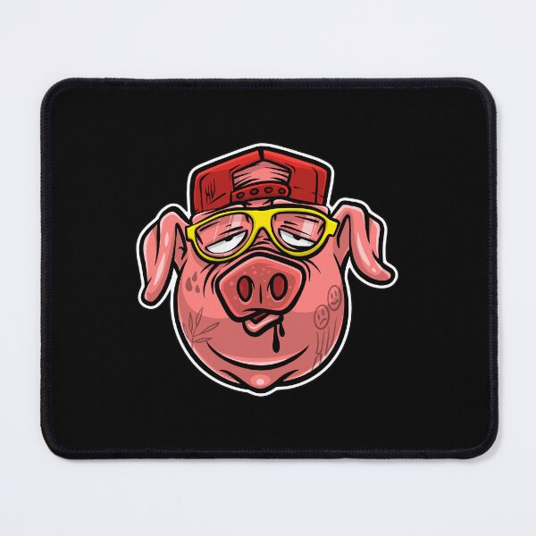 Item preview, Funny Cute Tattooed Pig Face designed and sold by Teeleo.