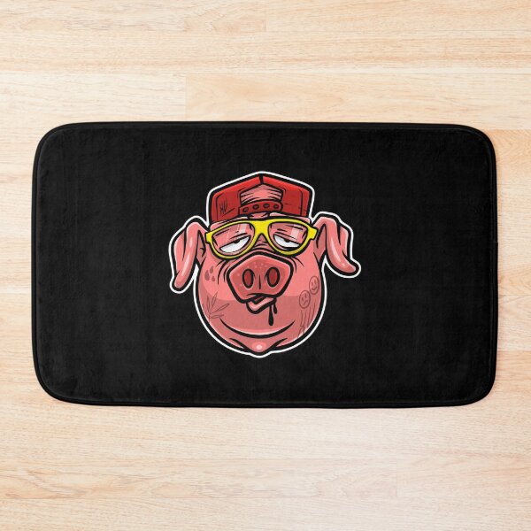 Item preview, Funny Cute Tattooed Pig Face designed and sold by Teeleo.