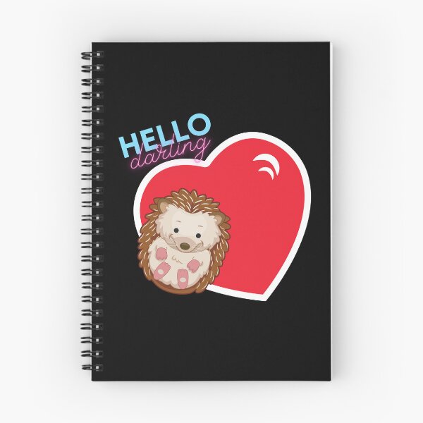 Item preview, Hello Darling, Hedgehog Valentine designed and sold by Fhfarms.