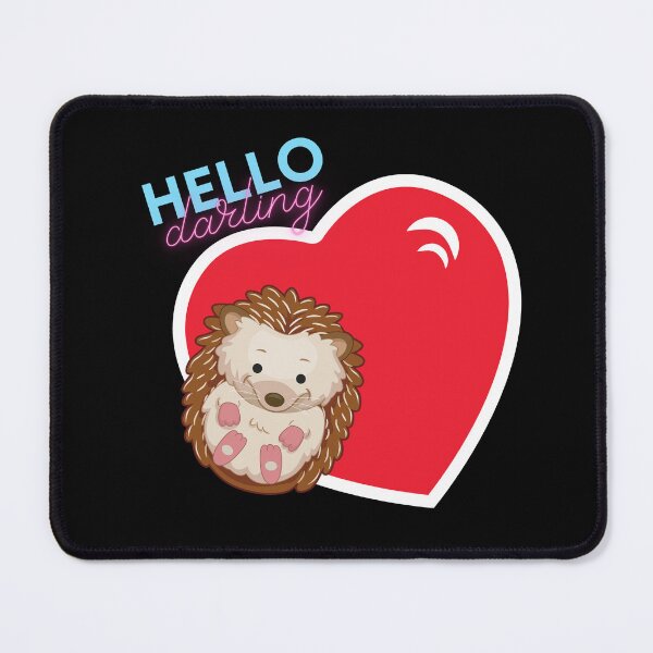 Item preview, Hello Darling, Hedgehog Valentine designed and sold by Fhfarms.