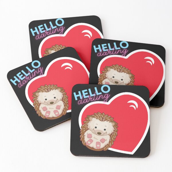 Item preview, Hello Darling, Hedgehog Valentine designed and sold by Fhfarms.
