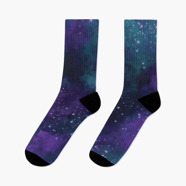 Item preview, Abstract Neon Nebula Purple Aqua Outer Space designed and sold by GDCdesigns.
