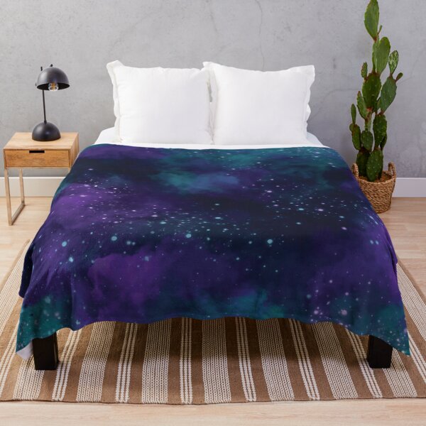 Item preview, Abstract Neon Nebula Purple Aqua Outer Space designed and sold by GDCdesigns.