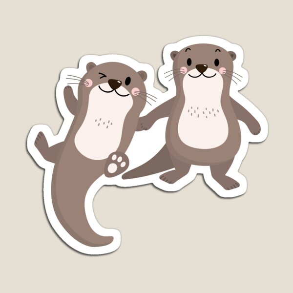 Item preview, Significant Otters - Otters Holding Hands Sticker designed and sold by OTPSstickers.