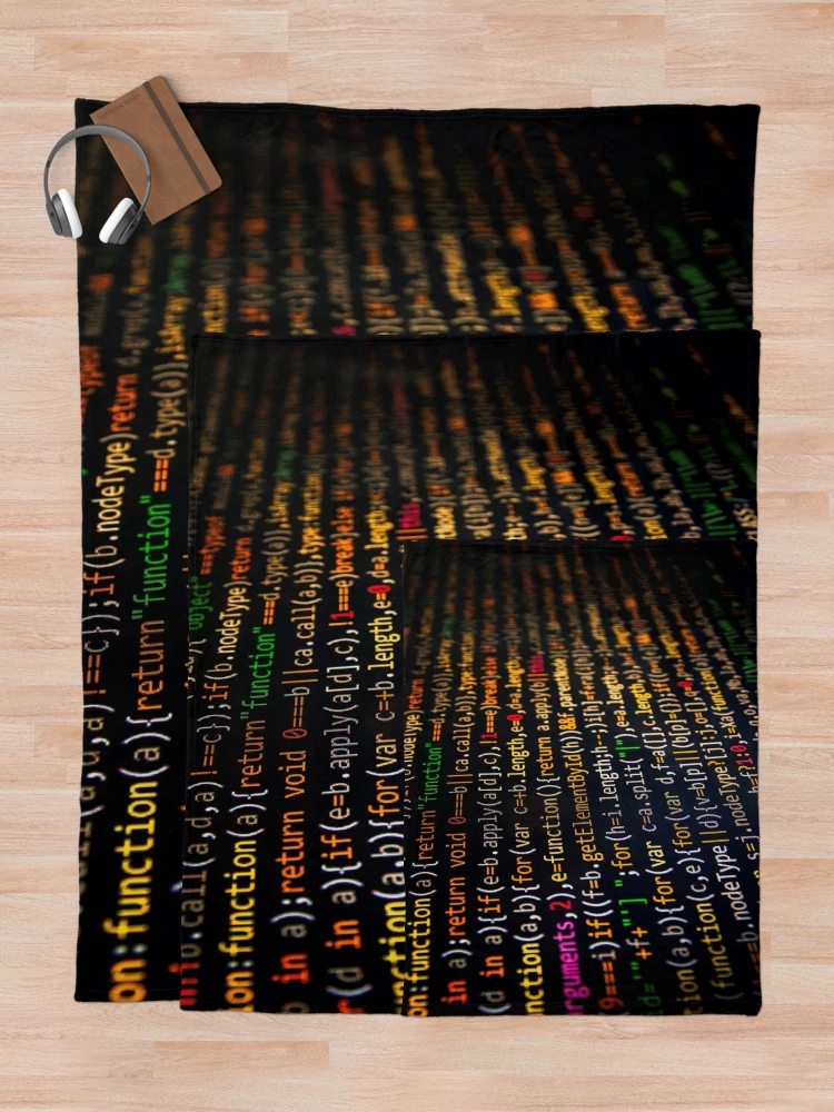 Thumbnail 5 of 6, Throw Blanket, Software code programming IT AI coder developer - Software designed and sold by coolkiwie.