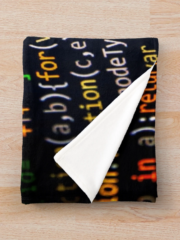 Thumbnail 3 of 6, Throw Blanket, Software code programming IT AI coder developer - Software designed and sold by coolkiwie.