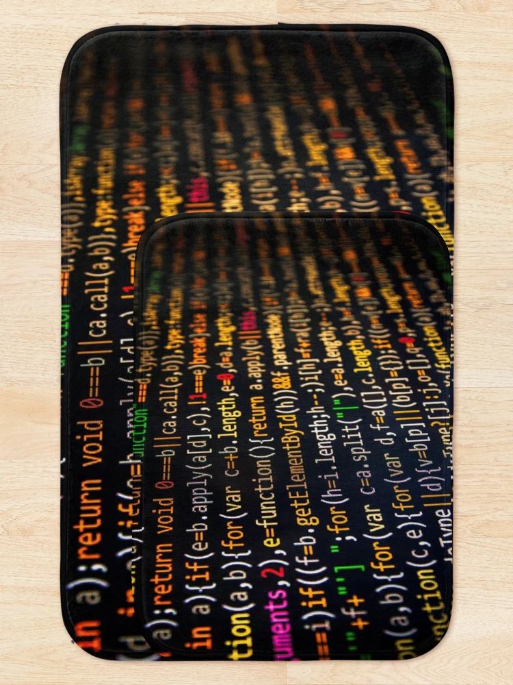 Thumbnail 5 of 6, Bath Mat, Software code programming IT AI coder developer - Software designed and sold by coolkiwie.